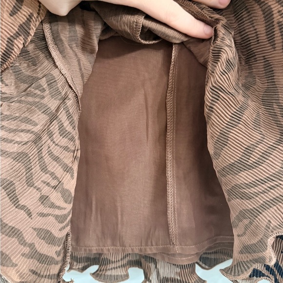 THML Brown and Black Animal Print Blouse - Picture 7 of 7